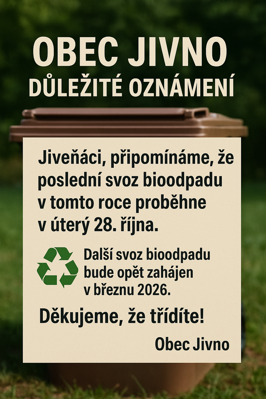 Svoz BIOodpadu