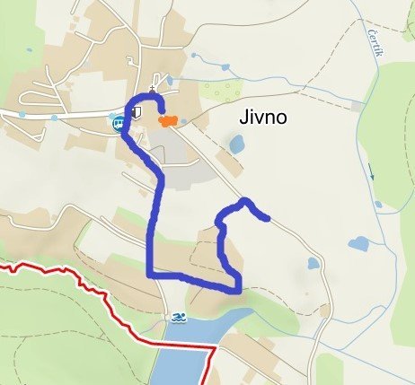 Uzavírka cesty Jivno - Vyhlídky